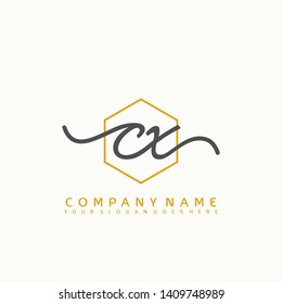 CX Initial handwriting logo concept