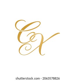 CX initial logo design vector stock