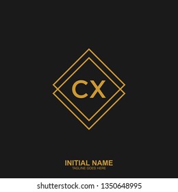 CX Initial logo letter with minimalist concept