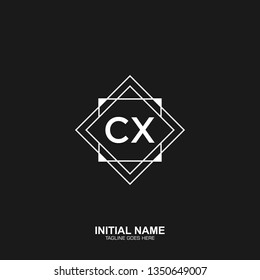 CX Initial logo letter with minimalist concept