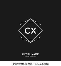 CX Initial logo letter with minimalist concept