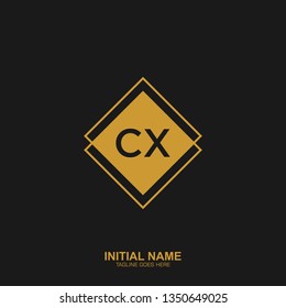 CX Initial logo letter with minimalist concept