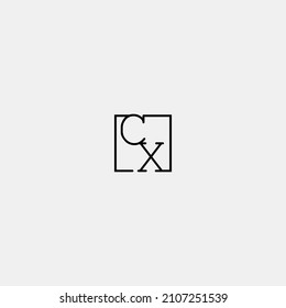 CX initial logo in line concept in high quality professional design that will be best for companies