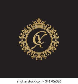 CX initial luxury ornament monogram logo