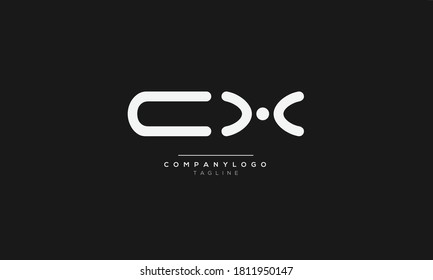 CX initials monogram letter text alphabet logo design