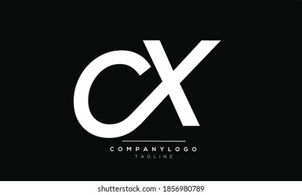 CX initials monogram letter text alphabet logo design