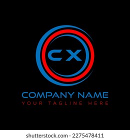 CX letter logo creative design. CX unique design.
