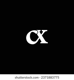 Kreatives Design mit CX-Buchstaben-Logo, Vektorgrafik, einfaches und modernes Logo
