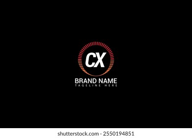 Logotipo de la carta CX Creative Design. CX monograma Logo Vector de concepto único. Logotipo de letra de iniciales abstractas planas modernas creativas de CX