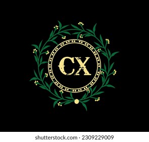 CX  letter logo design with a circle shape CX Logo design with unique and simple design.