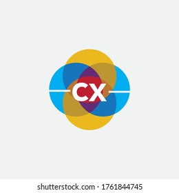 CX Letter Logo Design. Creative Icon Modern Letters Vector Logo.