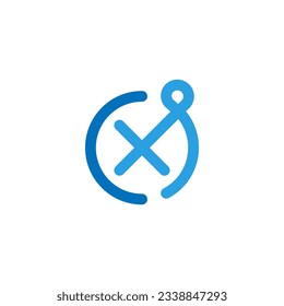 CX letter logo design, CX monogram initials letter logo concept, creative, icon, vector