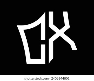 Diseño vectorial del logotipo de la letra CX