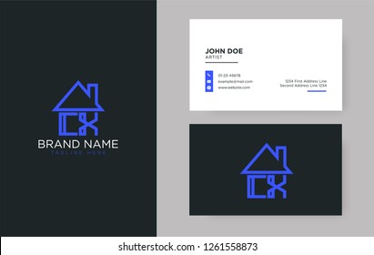 CX Letter Real Estate Logo Design - Real estate logo
