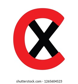 cx letter vector logo
