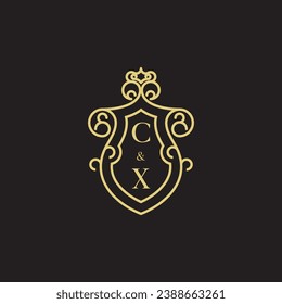 CX-Reihe Vintage-Logo in erstklassigem professionellem Design, das gut auf allen Printmedien gedruckt werden kann