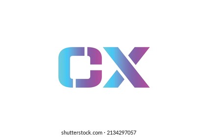 Cx Pink Alphabet Letter Logo Icon Stock Vector (Royalty Free ...