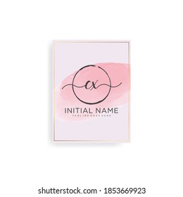 CX Signature style monogram.Calligraphic lettering icon and handwriting vector art.	
