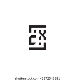 CX square concept retro logo in high quality professional design that will print well across any print media