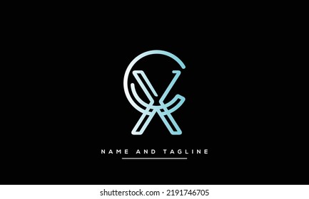 CX or XC letter logo design concept