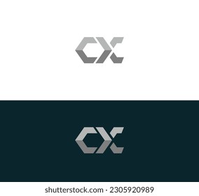 CX, XC, Letters logo with a minimalist design. Letters with elegant, simple and two letters design.
