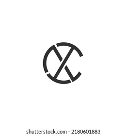 Logo y diseño de iconos de CX o XC