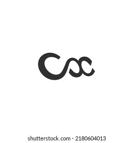 Logo y diseño de iconos de CX o XC