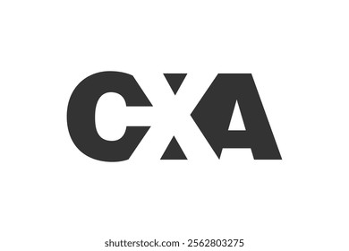 CXA logo design. Initial letter C X A bold font style for tech startups, consulting, corporate branding. Creative company name, headlines typography identity, trendy logotype. Vector illustration.