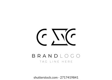 Diseño de logotipo de letra abstracta CXC. Diseño moderno del logotipo del negocio con tipografía Abstractas y estilo contemporáneo