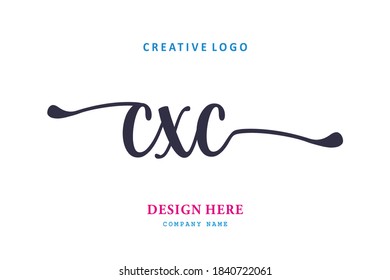 El logotipo de grabado CXC es sencillo, fácil de entender y autoritario