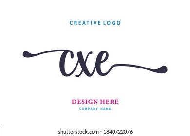 El logotipo de grabado CXE es sencillo, fácil de entender y autoritario