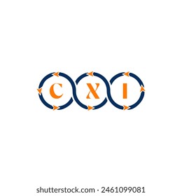 CXI logo. CXI set , C X I design. White CXI letter. CXI, C X I letter logo design. Initial letter 
