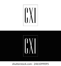 CXI logo. CXI set , C X I design. White CXI letter. CXI, C X I letter logo design. Initial letter 
