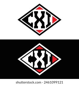 CXI logo. CXI set , C X I design. White CXI letter. CXI, C X I letter logo design. Initial letter 