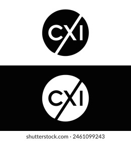 CXI logo. CXI set , C X I design. White CXI letter. CXI, C X I letter logo design. Initial letter 