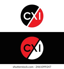 CXI logo. CXI set , C X I design. White CXI letter. CXI, C X I letter logo design. Initial letter 