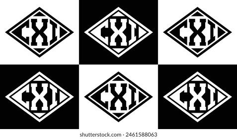CXI logo. CXI set , C X I design. White CXI letter. CXI, C X I letter logo design. Initial letter 