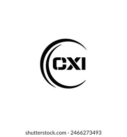 CXI logo. CXI set , C X I design. White CXI letter. CXI, C X I letter logo design. Initial letter 