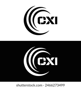 CXI logo. CXI set , C X I design. White CXI letter. CXI, C X I letter logo design. Initial letter 