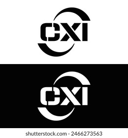 CXI logo. CXI set , C X I design. White CXI letter. CXI, C X I letter logo design. Initial letter 