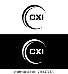 CXI logo. CXI set , C X I design. White CXI letter. CXI, C X I letter logo design. Initial letter 