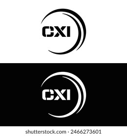CXI logo. CXI set , C X I design. White CXI letter. CXI, C X I letter logo design. Initial letter 