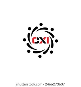 CXI logo. CXI set , C X I design. White CXI letter. CXI, C X I letter logo design. Initial letter 