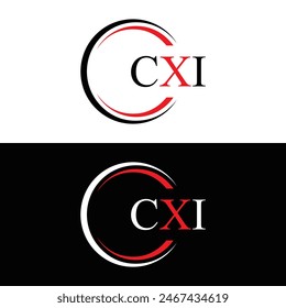 CXI logo. CXI set , C X I design. White CXI letter. CXI, C X I letter logo design. Initial letter 
