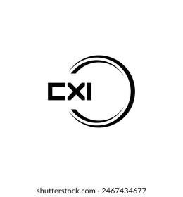 CXI logo. CXI set , C X I design. White CXI letter. CXI, C X I letter logo design. Initial letter 