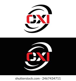CXI logo. CXI set , C X I design. White CXI letter. CXI, C X I letter logo design. Initial letter 