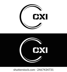 CXI logo. CXI set , C X I design. White CXI letter. CXI, C X I letter logo design. Initial letter 