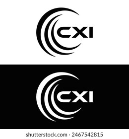 CXI logo. CXI set , C X I design. White CXI letter. CXI, C X I letter logo design. Initial letter 