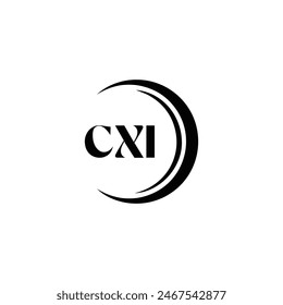 CXI logo. CXI set , C X I design. White CXI letter. CXI, C X I letter logo design. Initial letter 