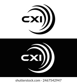 CXI logo. CXI set , C X I design. White CXI letter. CXI, C X I letter logo design. Initial letter 